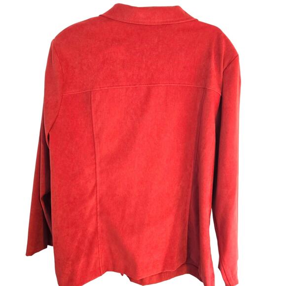 DressBarn Women's Blazer 20W 20 W Red Plus Size 3X 3XL XXXL Coat Jacket Buttons - Picture 7 of 8